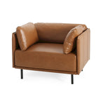 Fauteuil d'appoint marron 39.17 avec pieds en métal