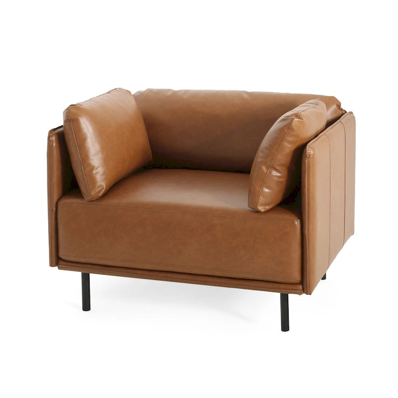 Fauteuil d'appoint marron 39.17 avec pieds en métal