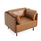 Fauteuil d'appoint marron 39.17 avec pieds en métal