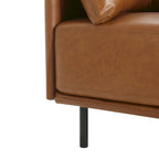 Fauteuil d'appoint marron 39.17 avec pieds en métal