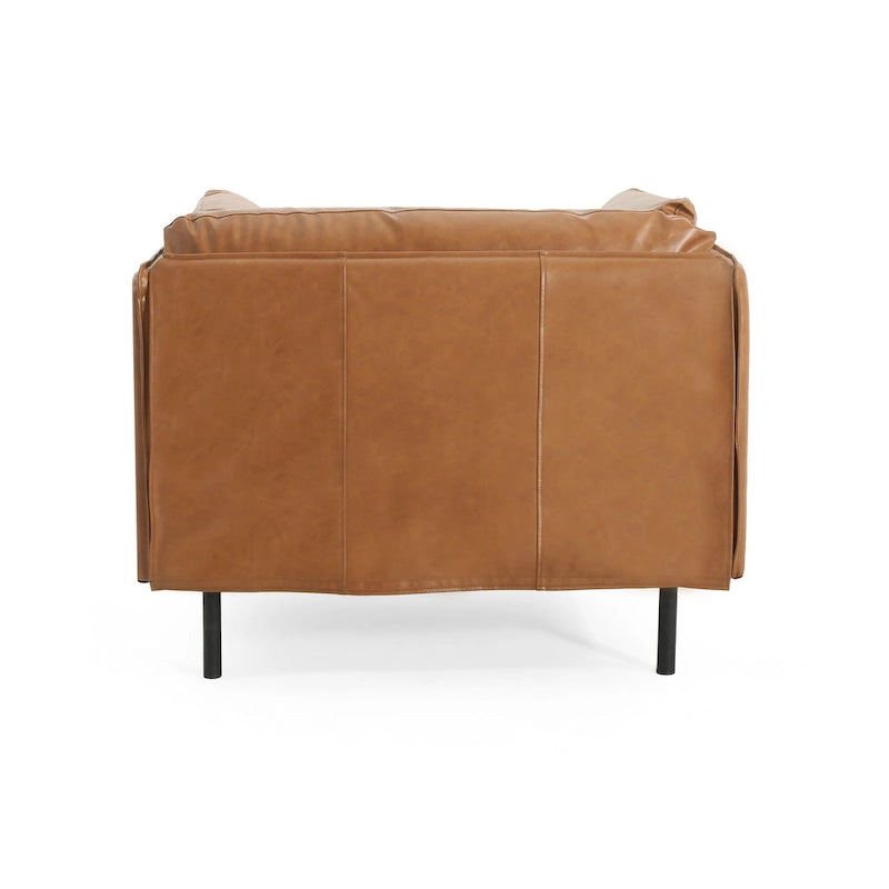 Fauteuil d'appoint marron 39.17 avec pieds en métal
