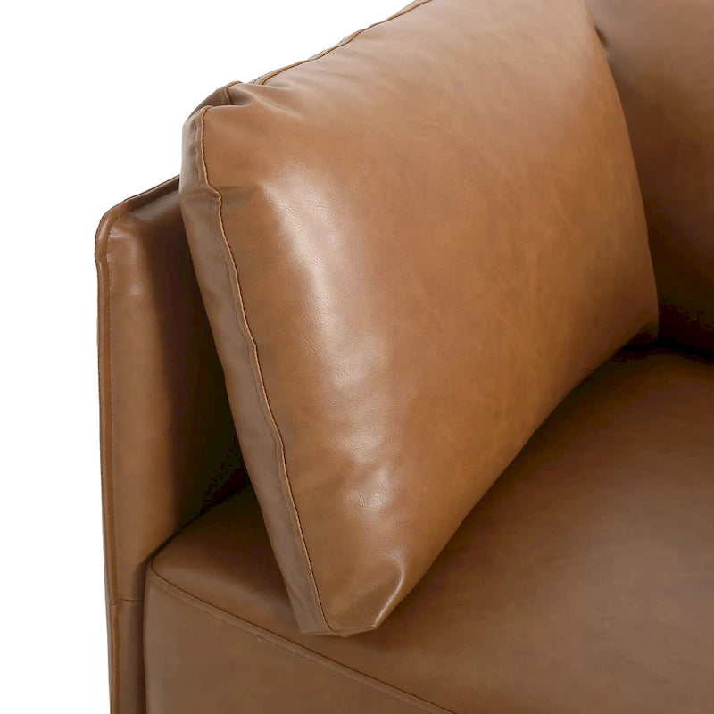 Fauteuil d'appoint marron 39.17 avec pieds en métal