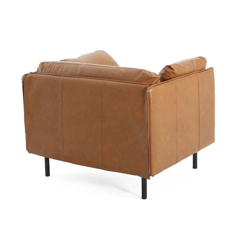 Fauteuil d'appoint marron 39.17 avec pieds en métal