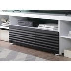 Meuble TV moderne blanc 75 avec tiroir extensible et étagère pour téléviseurs 80