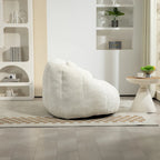 Fauteuil de salon 63,78 blanc en chenille avec mousse haute densité