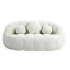 Fauteuil de salon 63,78 blanc en chenille avec mousse haute densité