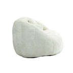 Fauteuil de salon 63,78 blanc en chenille avec mousse haute densité