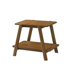 Table d'appoint étagère en bois Metz Mid-Century Modern, finition noyer