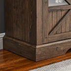 Meuble TV cheminée en bois de grange récupéré de 60 pouces avec télécommande et dispositif de sécurité pour téléviseurs de 70 pouces