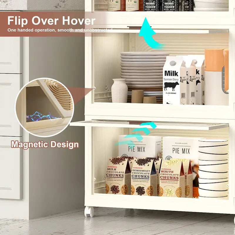 Bacs de rangement en plastique à 4 niveaux avec couvercles, conteneurs de rangement empilables avec roues, boîtes de rangement pliantes, bacs de rangement escamotables