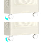 Bacs de rangement en plastique à 4 niveaux avec couvercles, conteneurs de rangement empilables avec roues, boîtes de rangement pliantes, bacs de rangement escamotables