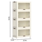Bacs de rangement en plastique à 4 niveaux avec couvercles, conteneurs de rangement empilables avec roues, boîtes de rangement pliantes, bacs de rangement escamotables