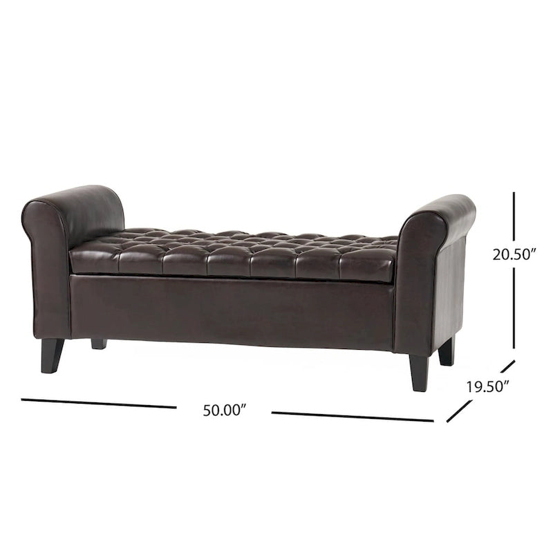 Banc de rangement armé Hayes