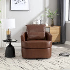 Fauteuil pivotant, fauteuil de salon rond et confortable, fauteuil club pivotant à 360 degrés, fauteuil de loisirs
