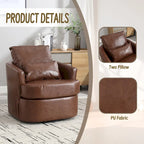 Fauteuil pivotant, fauteuil de salon rond et confortable, fauteuil club pivotant à 360 degrés, fauteuil de loisirs