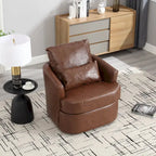 Fauteuil pivotant, fauteuil de salon rond et confortable, fauteuil club pivotant à 360 degrés, fauteuil de loisirs