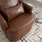 Fauteuil pivotant, fauteuil de salon rond et confortable, fauteuil club pivotant à 360 degrés, fauteuil de loisirs