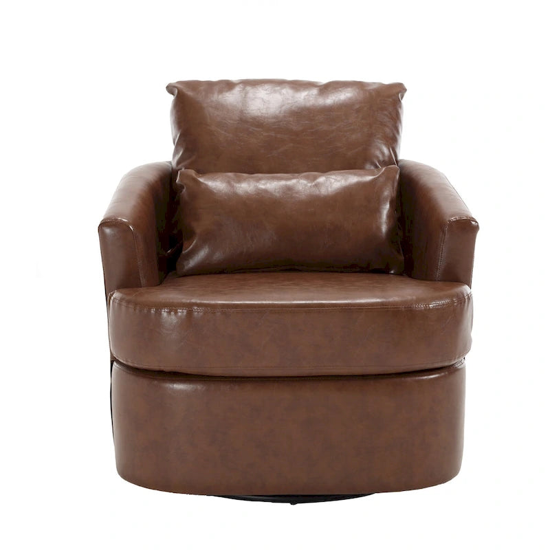 Fauteuil pivotant, fauteuil de salon rond et confortable, fauteuil club pivotant à 360 degrés, fauteuil de loisirs