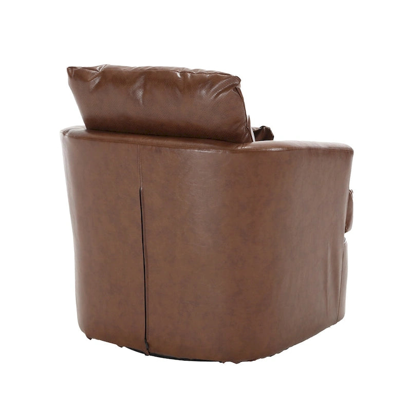 Fauteuil pivotant, fauteuil de salon rond et confortable, fauteuil club pivotant à 360 degrés, fauteuil de loisirs