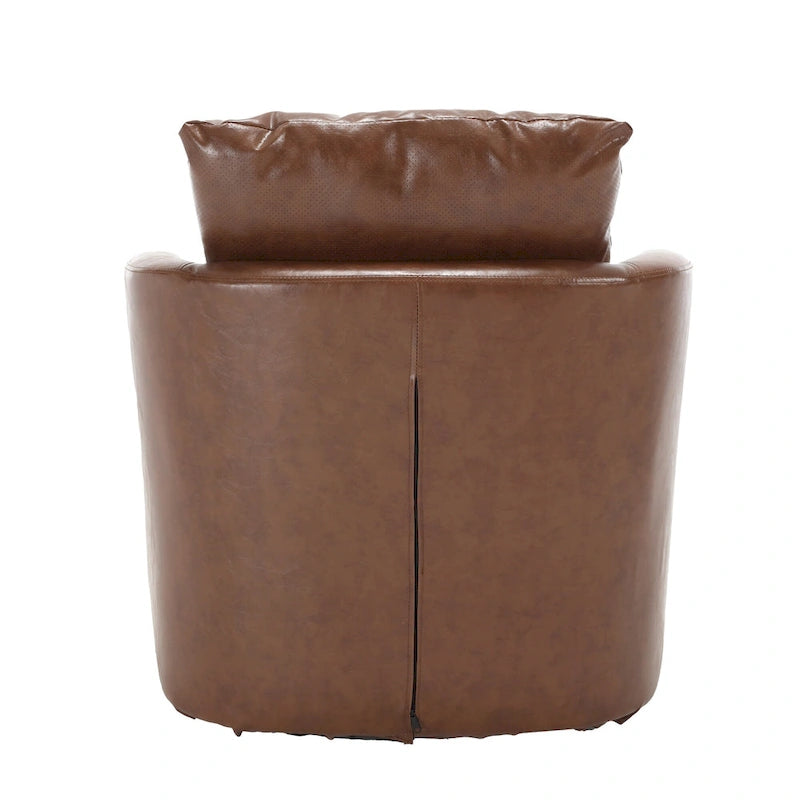 Fauteuil pivotant, fauteuil de salon rond et confortable, fauteuil club pivotant à 360 degrés, fauteuil de loisirs