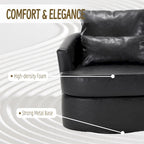 Fauteuil pivotant, fauteuil de salon rond et confortable, fauteuil club pivotant à 360 degrés, fauteuil de loisirs