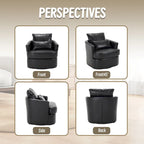 Fauteuil pivotant, fauteuil de salon rond et confortable, fauteuil club pivotant à 360 degrés, fauteuil de loisirs