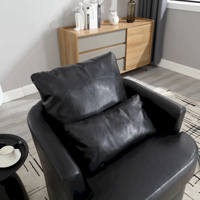 Fauteuil pivotant, fauteuil de salon rond et confortable, fauteuil club pivotant à 360 degrés, fauteuil de loisirs