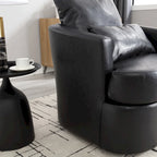 Fauteuil pivotant, fauteuil de salon rond et confortable, fauteuil club pivotant à 360 degrés, fauteuil de loisirs