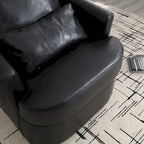 Fauteuil pivotant, fauteuil de salon rond et confortable, fauteuil club pivotant à 360 degrés, fauteuil de loisirs