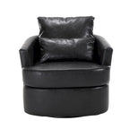 Fauteuil pivotant, fauteuil de salon rond et confortable, fauteuil club pivotant à 360 degrés, fauteuil de loisirs
