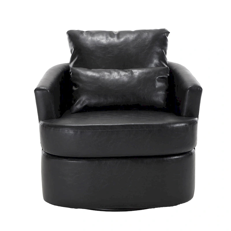 Fauteuil pivotant, fauteuil de salon rond et confortable, fauteuil club pivotant à 360 degrés, fauteuil de loisirs