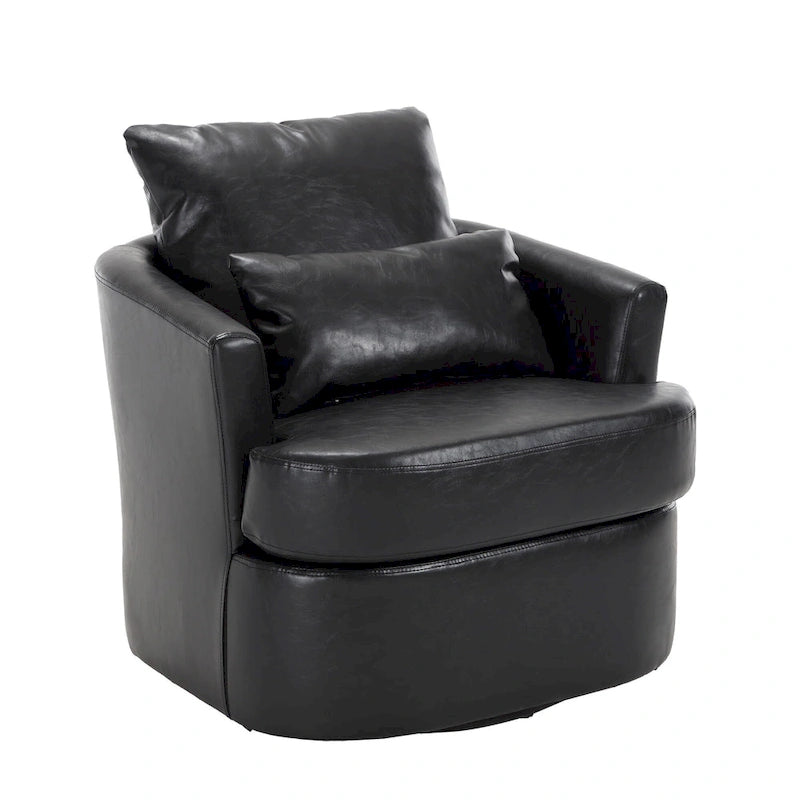 Fauteuil pivotant, fauteuil de salon rond et confortable, fauteuil club pivotant à 360 degrés, fauteuil de loisirs