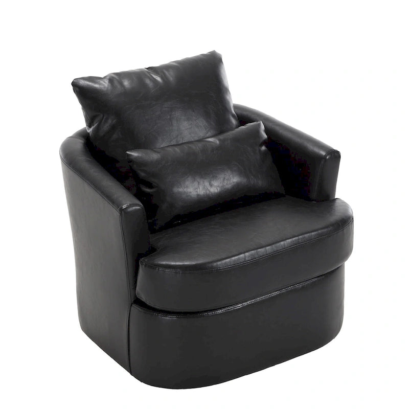 Fauteuil pivotant, fauteuil de salon rond et confortable, fauteuil club pivotant à 360 degrés, fauteuil de loisirs