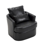 Fauteuil pivotant, fauteuil de salon rond et confortable, fauteuil club pivotant à 360 degrés, fauteuil de loisirs