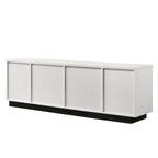 Meuble TV en bois avec tiroirs et étagère réglable