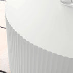 Table basse ronde en bois de 35,43 avec relief fait main
