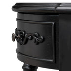 Console de 52 po, table d'appoint incurvée, table de canapé, table d'entrée pour couloir, salon, avec 4 tiroirs et 1 étagère