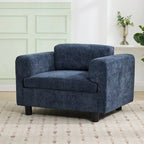 Fauteuil Moderne Surdimensionné Confortable, Fauteuil d'appoint, Canapé Simple pour Salon, Chambre, Bureau, Appartement, Tissu Velours Tissé