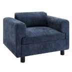 Fauteuil Moderne Surdimensionné Confortable, Fauteuil d'appoint, Canapé Simple pour Salon, Chambre, Bureau, Appartement, Tissu Velours Tissé