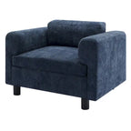 Fauteuil Moderne Surdimensionné Confortable, Fauteuil d'appoint, Canapé Simple pour Salon, Chambre, Bureau, Appartement, Tissu Velours Tissé