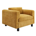 Fauteuil Moderne Surdimensionné Confortable, Fauteuil d'appoint, Canapé Simple pour Salon, Chambre, Bureau, Appartement, Tissu Velours Tissé