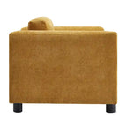 Fauteuil Moderne Surdimensionné Confortable, Fauteuil d'appoint, Canapé Simple pour Salon, Chambre, Bureau, Appartement, Tissu Velours Tissé