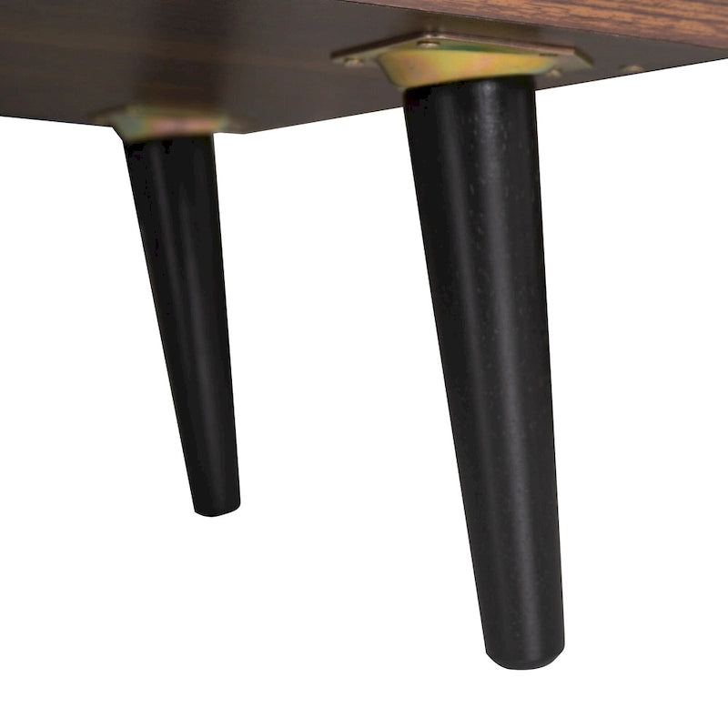 Meuble TV Mid-Century de 63 pouces avec 2 armoires et compartiments ouverts, centre de divertissement pour téléviseurs jusqu'à 70 pouces, console de télévision
