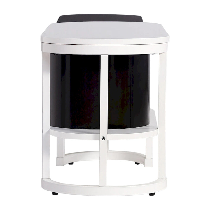 67,7 à 76,4Support TV extensible pour téléviseurs jusqu'à 75 pouces, meuble TV console média avec 3 tiroirs, pieds métalliques réglables