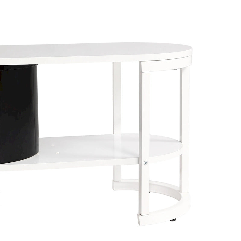 67,7 à 76,4Support TV extensible pour téléviseurs jusqu'à 75 pouces, meuble TV console média avec 3 tiroirs, pieds métalliques réglables