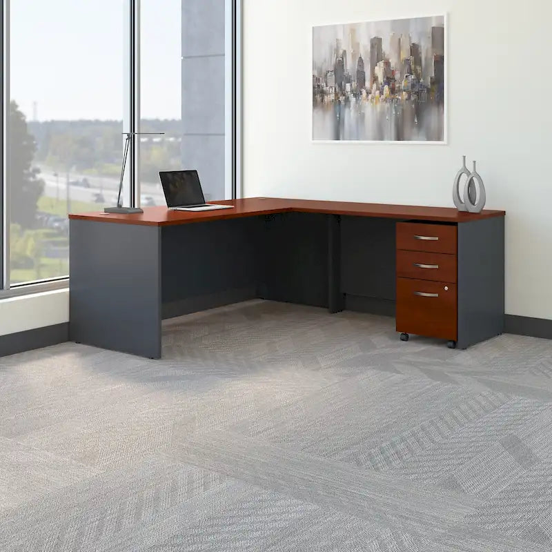 Bureau en L 72W de la Série C avec tiroirs par Bush Business Furniture