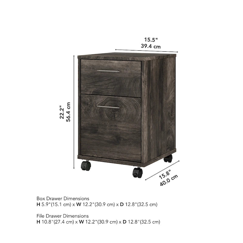 Meuble de classement mobile à 2 tiroirs par