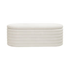 Banc coffre en chenille avec charnière de sécurité, tabouret de bout de lit rembourré en tissu