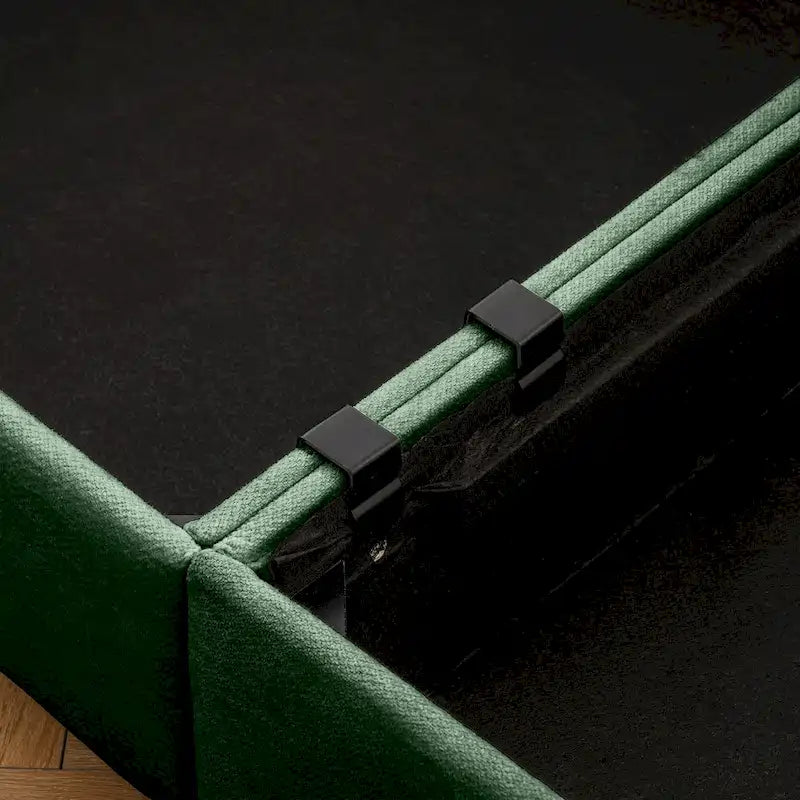Canapé sectionnel modulaire en forme de L rembourré en chenille 109 po avec siège de rangement, combinaison DIY