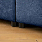Canapé sectionnel modulaire en forme de L rembourré en chenille 109 po avec siège de rangement, combinaison DIY